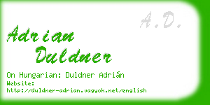 adrian duldner business card
